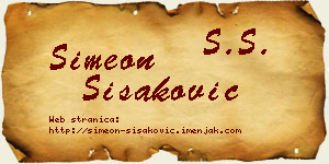 Simeon Šišaković vizit kartica